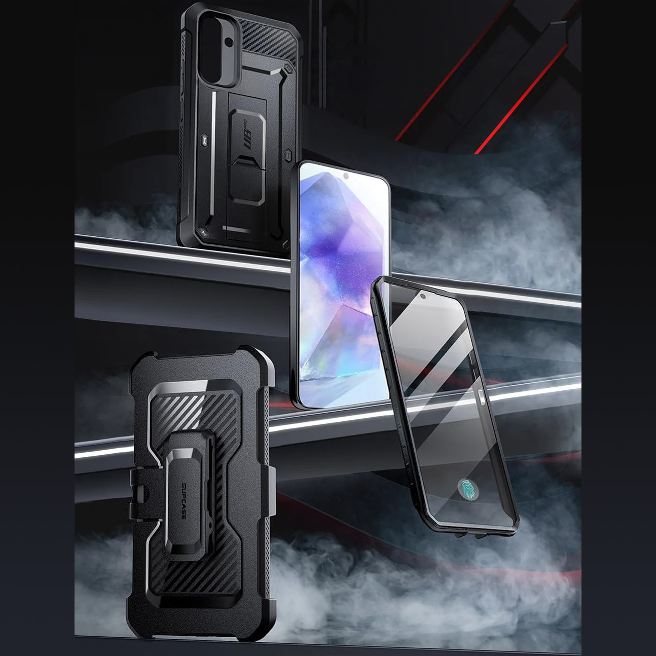 Etui pancerne Supcase Unicorn Beetle Pro do Galaxy A55 5G, czarne